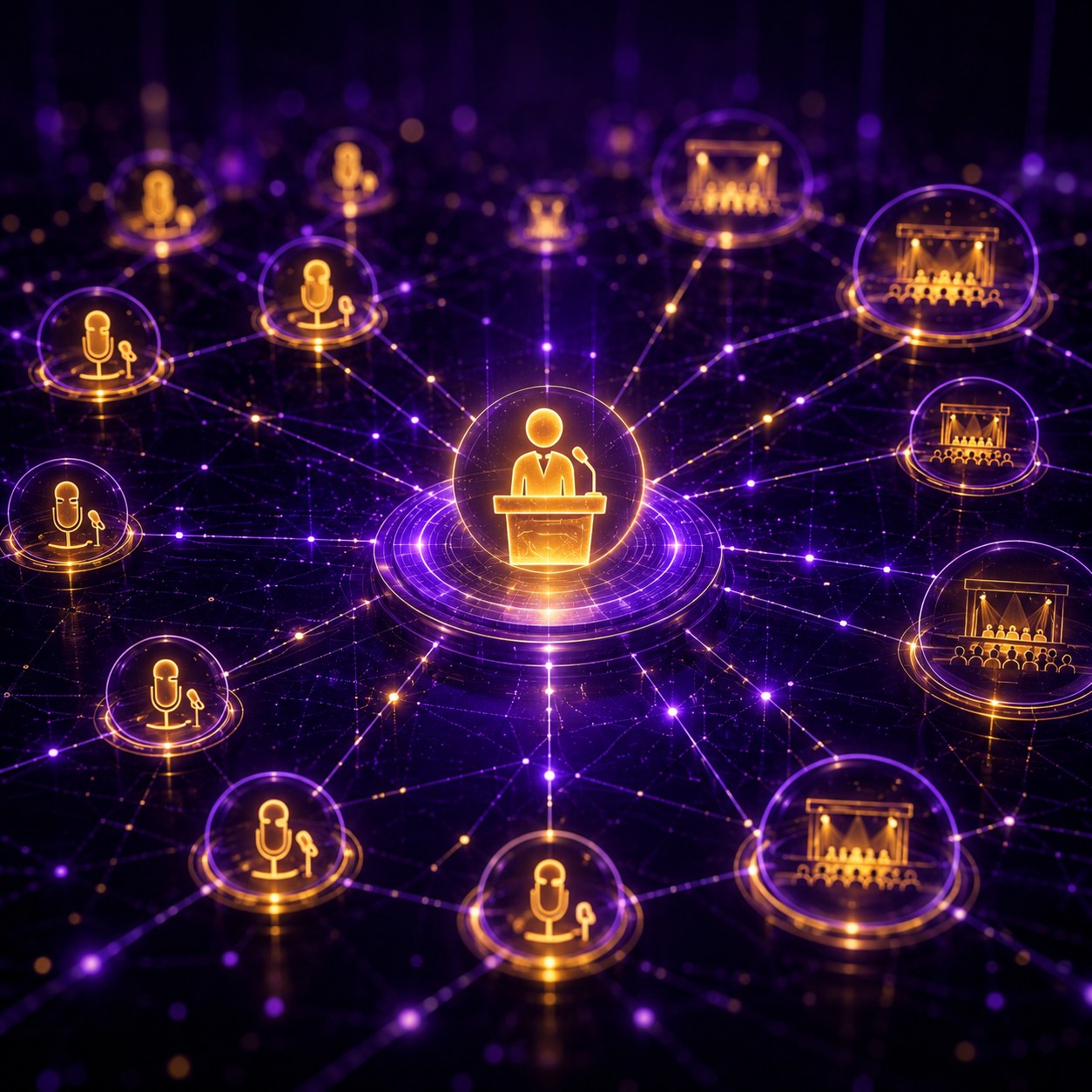 AI network matching speakers to events